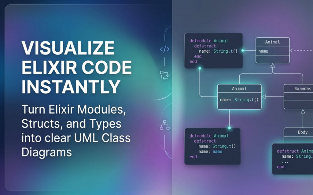使用 VPasCode 立即以 UML 类图可视化 Elixir 代码