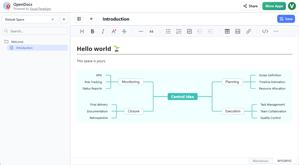 Optimieren Sie Ihre Gedanken: Neue Mind-Map-Unterstützung ist jetzt in OpenDocs verfügbar