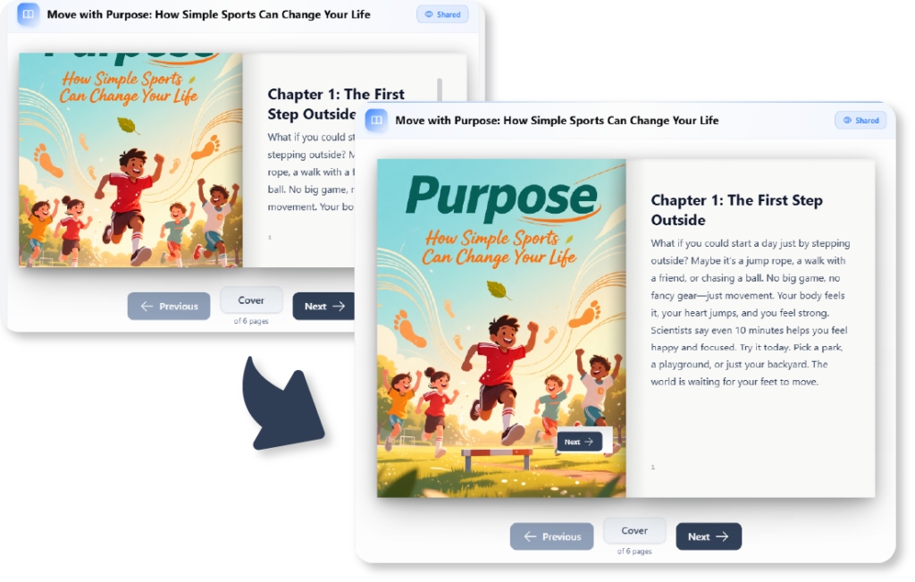 Mise à jour de l’intégration du flipbook : vos livres générés par IA s’affichent désormais en intégralité