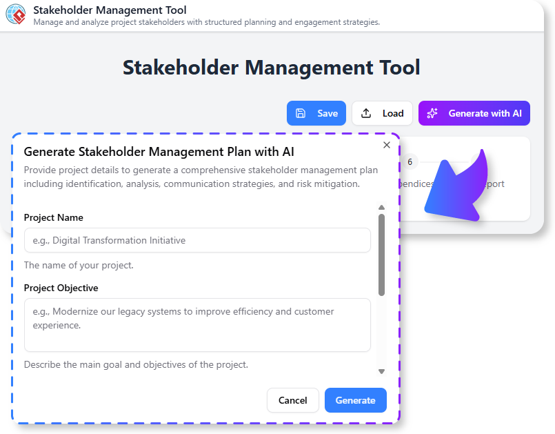 Generate Stakeholder Management Plan with AI