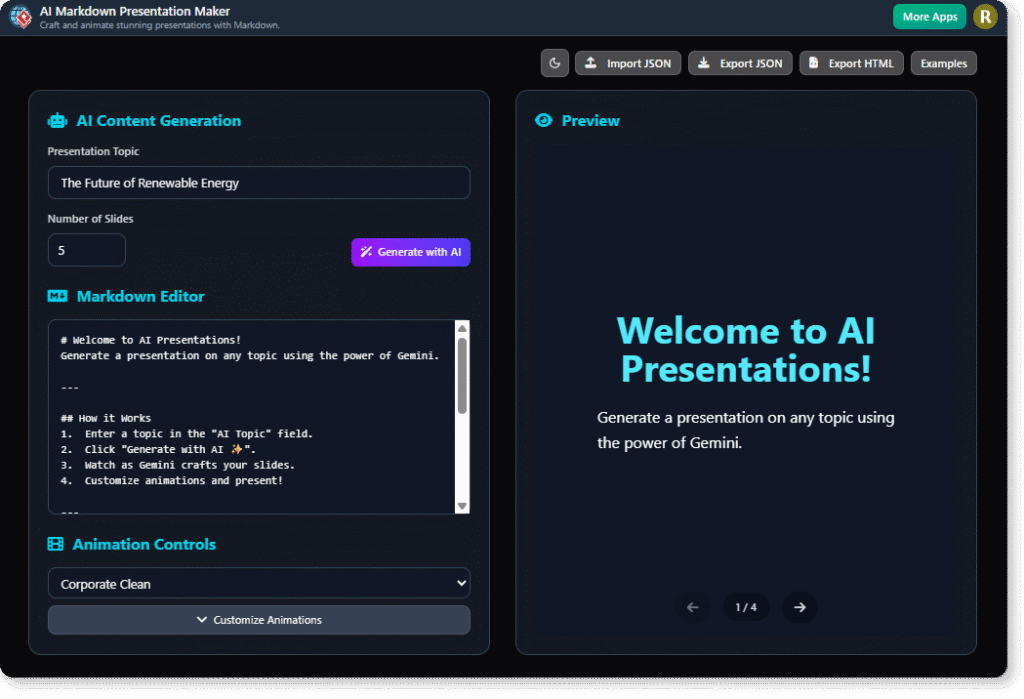 Introducing the AI Markdown Presentation Maker: Create Stunning Slides in Seconds