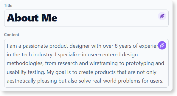 Generate the content with AI.