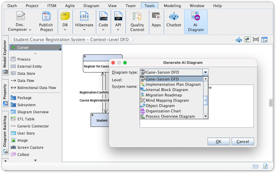 11種類の新しいAI図表タイプ：DFD、ERD、マインドマップ、SysML およびその他の即時生成用