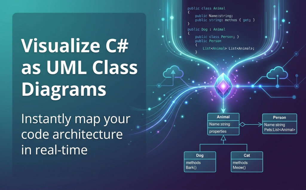 Ogłoszenie wizualizacji diagramu klas UML z C# w VPasCode