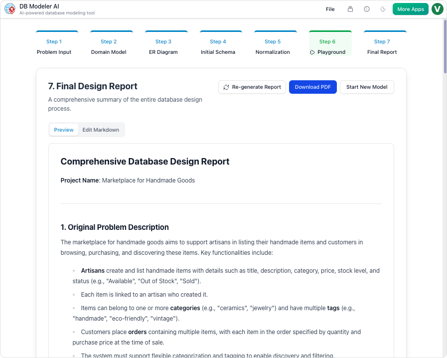 DBModeler AI：完整的資料庫設計工具