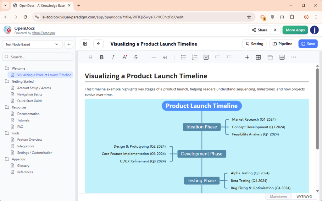 Thành thạo lịch trình dự án của bạn với công cụ lịch trình AI mới trong OpenDocs