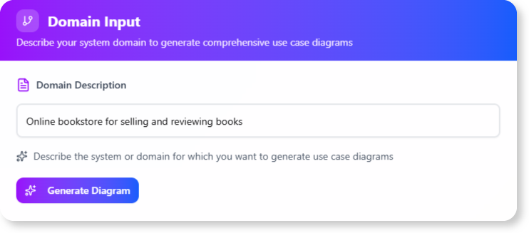 Start generating the diagram with simple prompt.