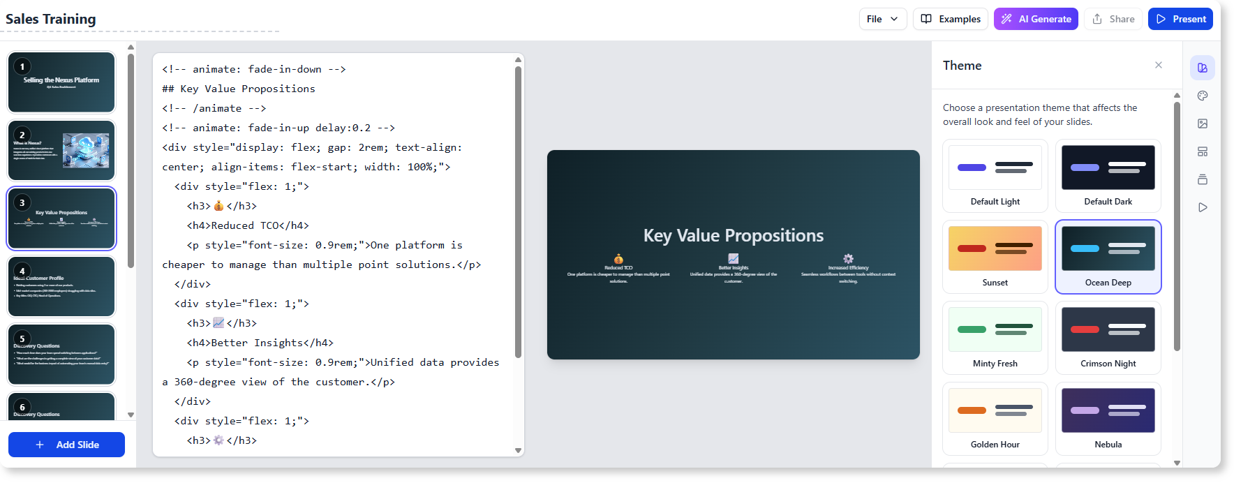 Creating presentation with the support of AI easily.