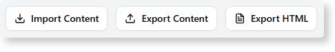 We can import and export our markdown file, we can also export it as html.