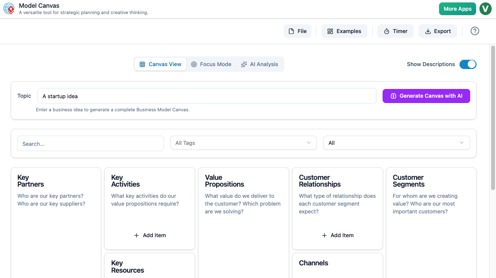 Visual Paradigm AI Business Model Canvas