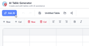 AI Table Generator: HTML, Markdown, CSV, JSON & SQL | Visual Paradigm