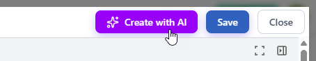 Click on the Create with AI button to generate diagram with AI