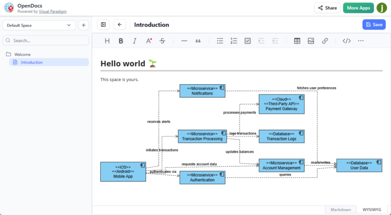 AI Component Diagram Generator Now in OpenDocs | Visual Paradigm