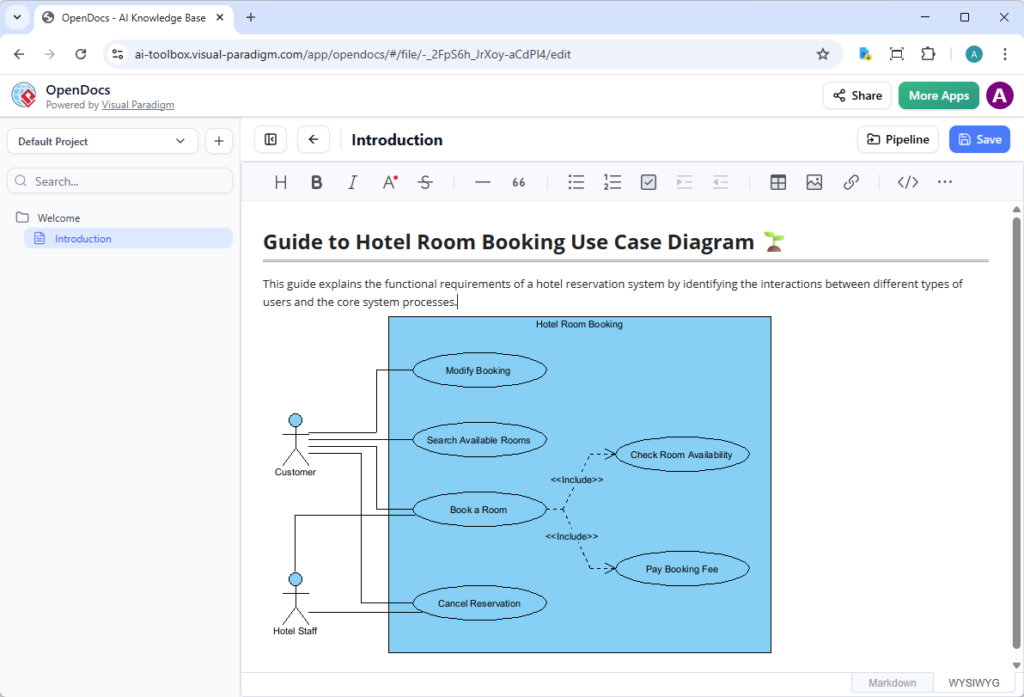 Export Diagrams from Visual Paradigm Desktop to OpenDocs Pipeline