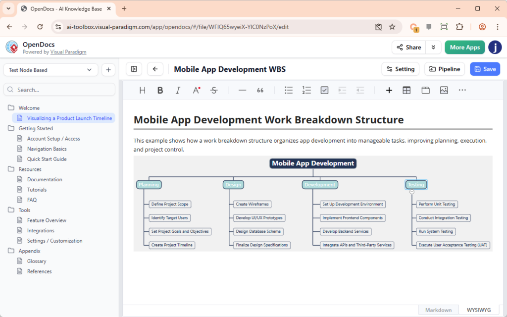 Deconstruct Complexity with the New AI Breakdown Structure Tool in OpenDocs