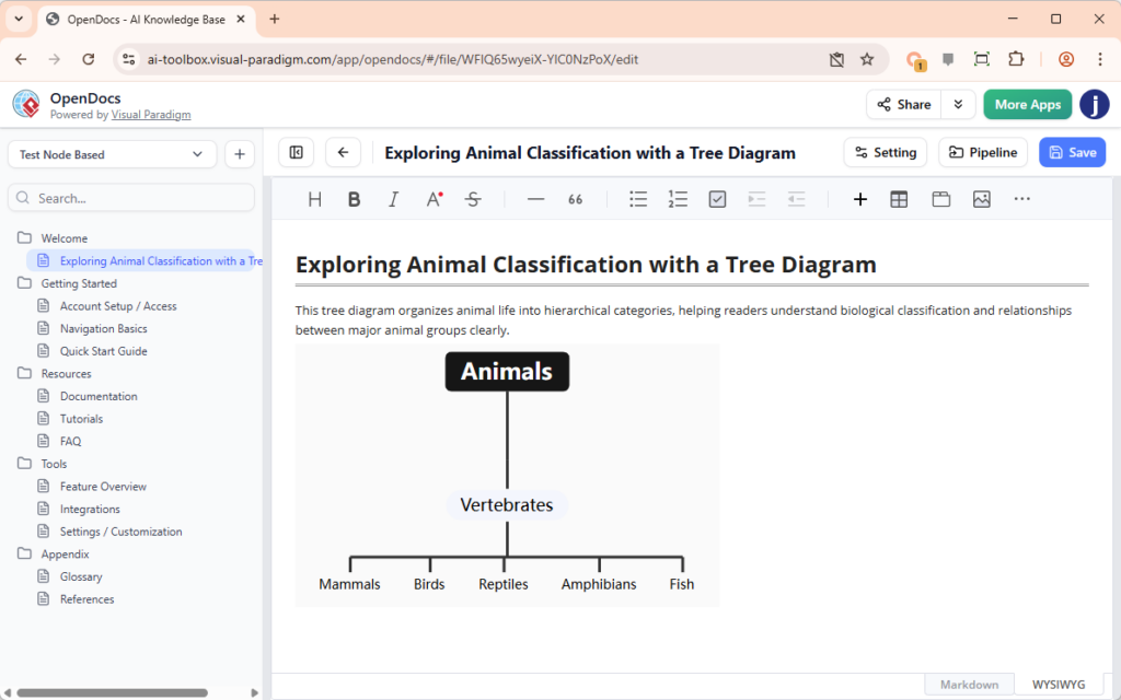 Map Every Path with the New AI Tree Diagram Tool in OpenDocs