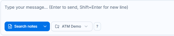 Enabled the search notes function in AI Chatbot