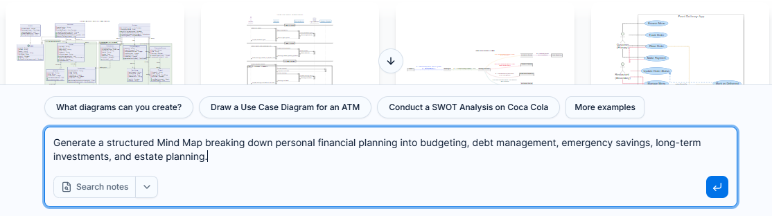 To ask Visual Paradigm's AI Diagramming Chatbot to generate a markmap