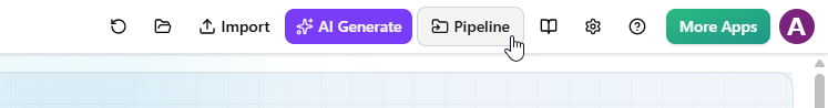 Open Pipeline at the top of Visual Paradigm's VPasCode diagram-as-code platform