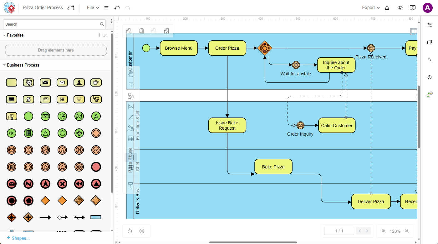 User interface of Visual Paradigm Web Diagram Studio