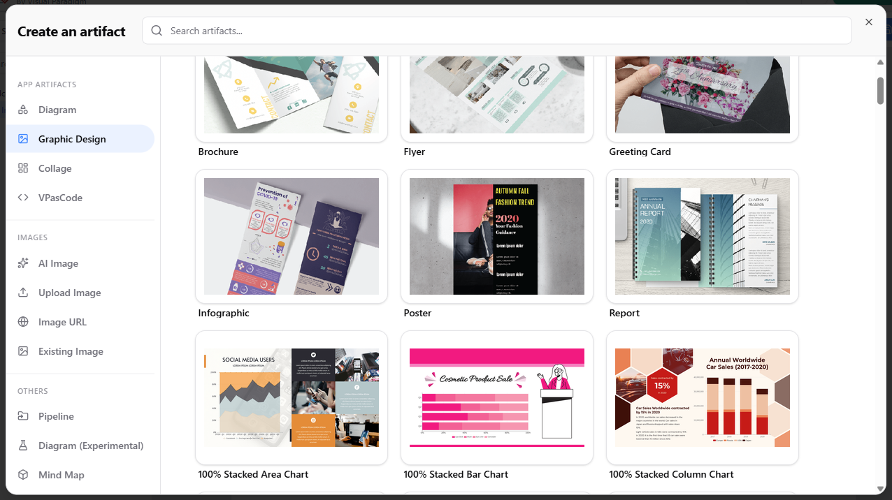 Browse the available visual types