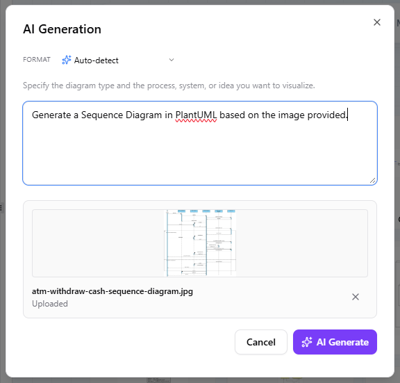 Entered the diagram description to generate diagram