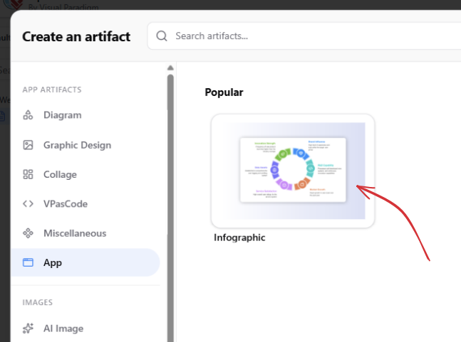 Open the Infographic tool